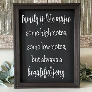 Family Is Like Music Wall Decor